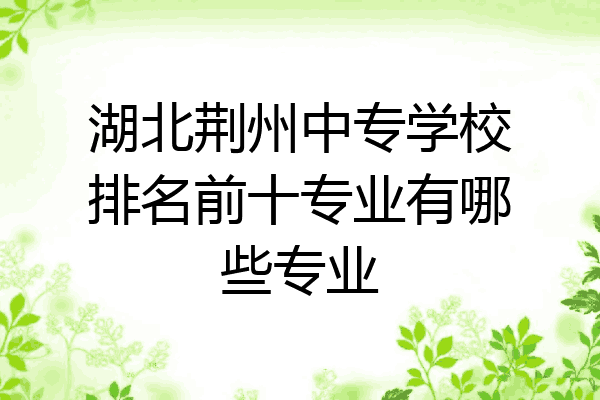 湖北荆州中专学校排名前十专业有哪些专业