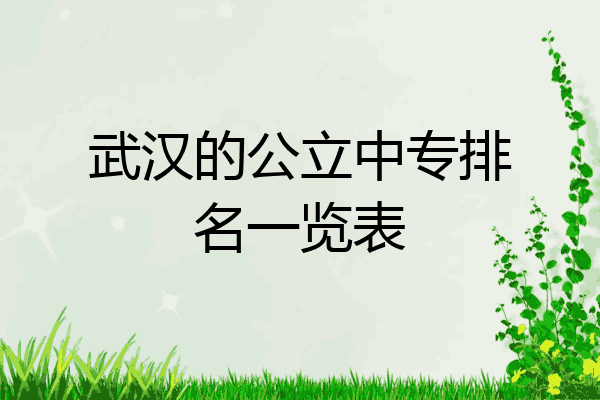 武汉的公立中专排名一览表