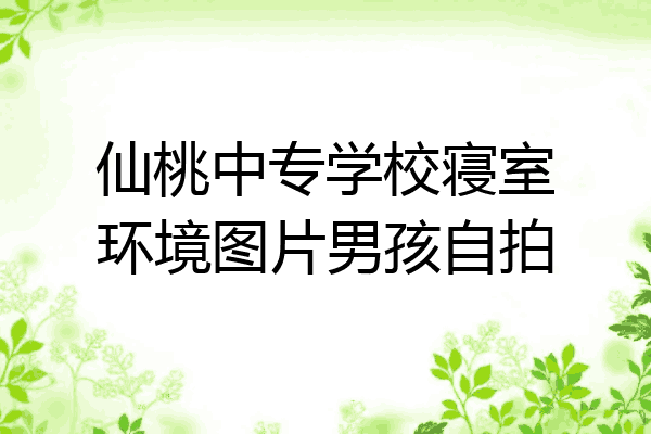仙桃中专学校寝室环境图片男孩自拍