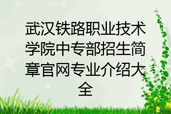 武汉铁路职业技术学院中专部招生简章官网专业介绍大全