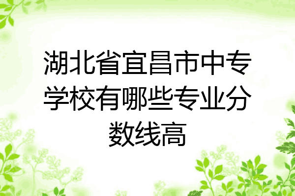 湖北省宜昌市中专学校有哪些专业分数线高