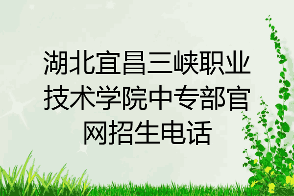 湖北宜昌三峡职业技术学院中专部官网招生电话