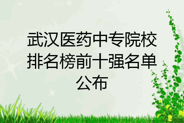 武汉医药中专院校排名榜前十强名单公布