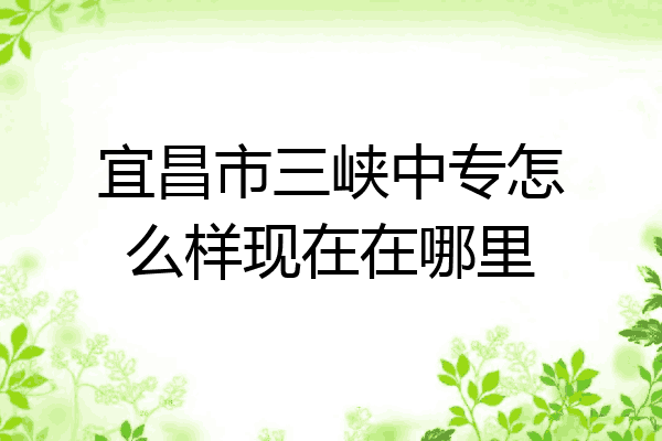 宜昌市三峡中专怎么样现在在哪里