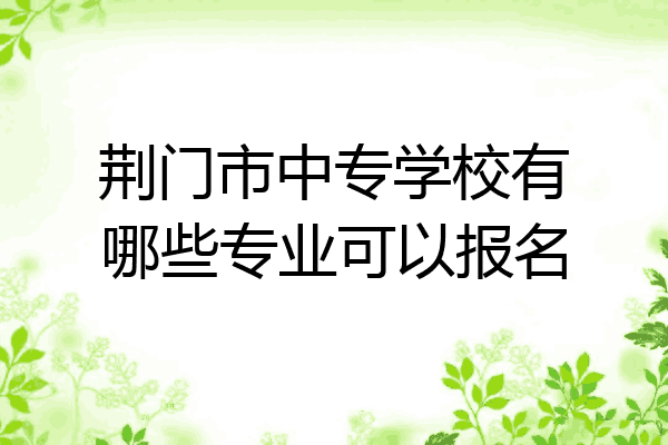 荆门市中专学校有哪些专业可以报名