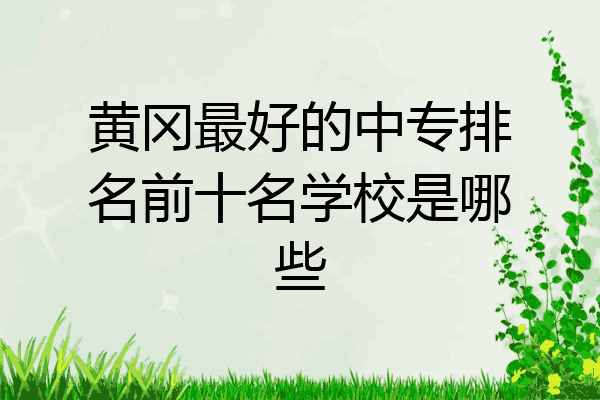 黄冈最好的中专排名前十名学校是哪些