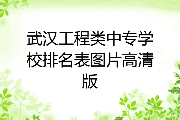 武汉工程类中专学校排名表图片高清版