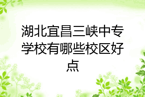 湖北宜昌三峡中专学校有哪些校区好点