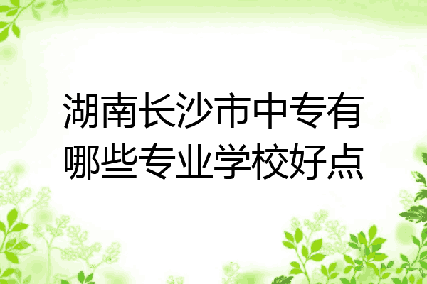湖南长沙市中专有哪些专业学校好点