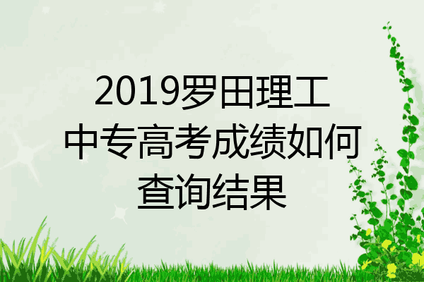 2019罗田理工中专高考成绩如何查询结果