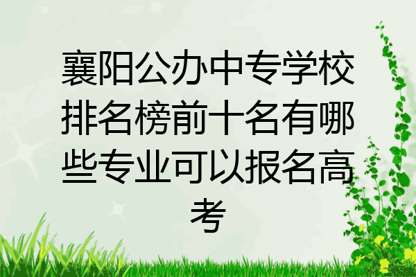 襄阳公办中专学校排名榜前十名有哪些专业可以报名高考