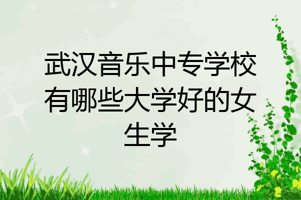 武汉音乐中专学校有哪些大学好的女生学