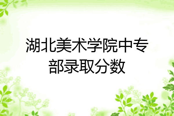 湖北美术学院中专部录取分数