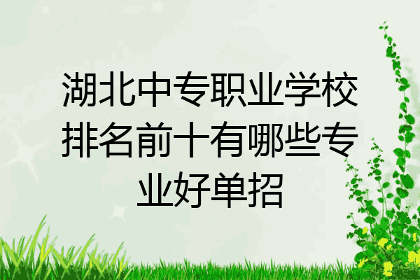 湖北中专职业学校排名前十有哪些专业好单招