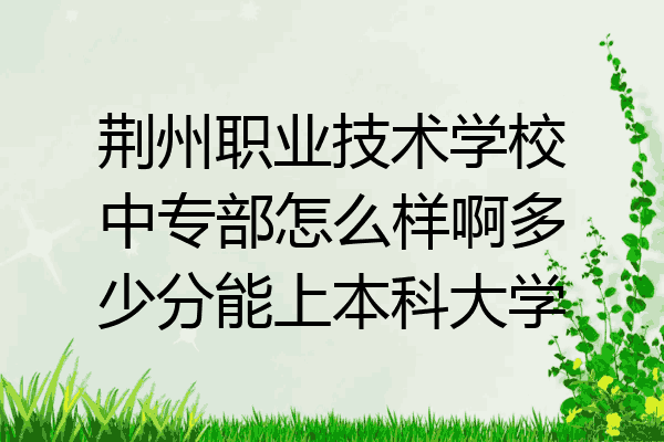 荆州职业技术学校中专部怎么样啊多少分能上本科大学