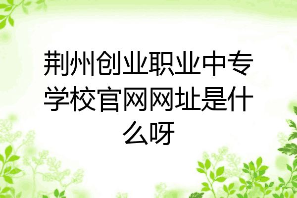 荆州创业职业中专学校官网网址是什么呀