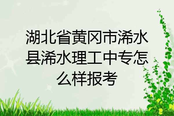 湖北省黄冈市浠水县浠水理工中专怎么样报考
