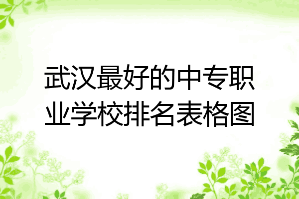 武汉最好的中专职业学校排名表格图
