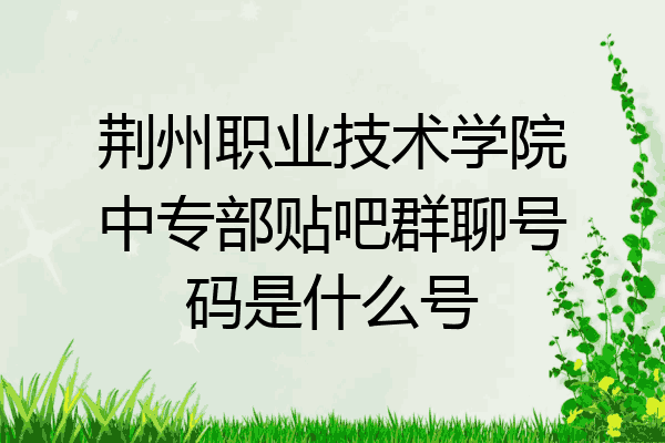 荆州职业技术学院中专部贴吧群聊号码是什么号