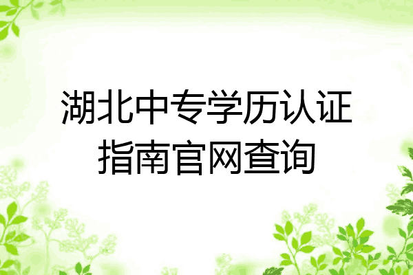 湖北中专学历认证指南官网查询
