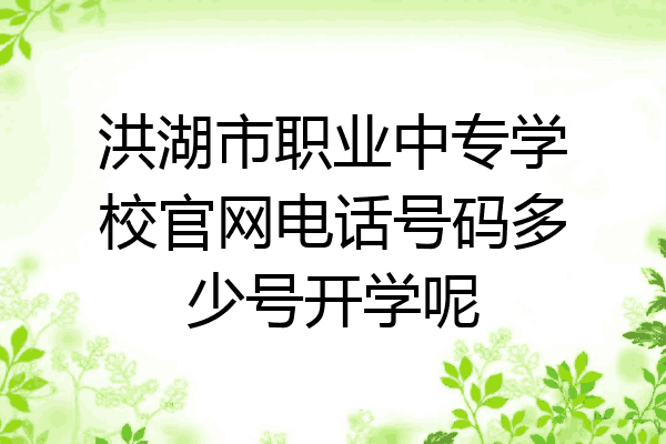 洪湖市职业中专学校官网电话号码多少号开学呢
