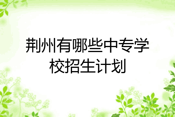 荆州有哪些中专学校招生计划