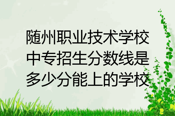 随州职业技术学校中专招生分数线是多少分能上的学校