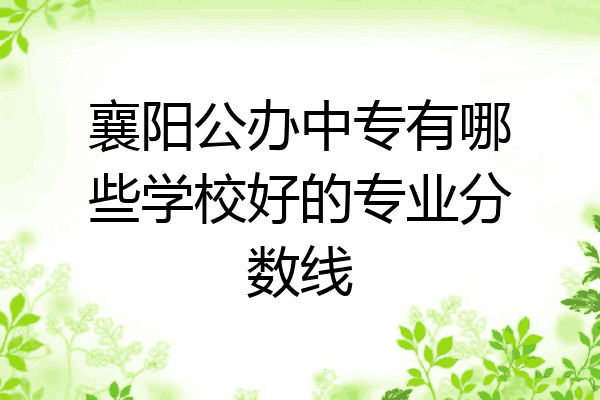 襄阳公办中专有哪些学校好的专业分数线