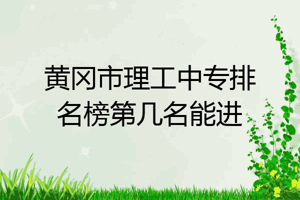 黄冈市理工中专排名榜第几名能进
