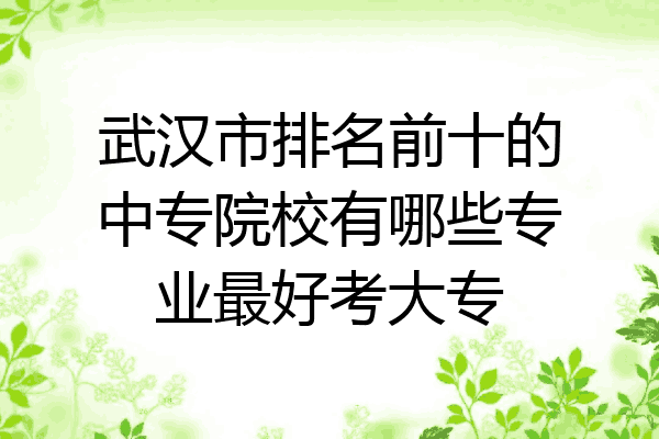 武汉市排名前十的中专院校有哪些专业最好考大专