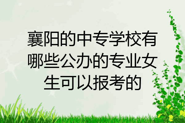 襄阳的中专学校有哪些公办的专业女生可以报考的