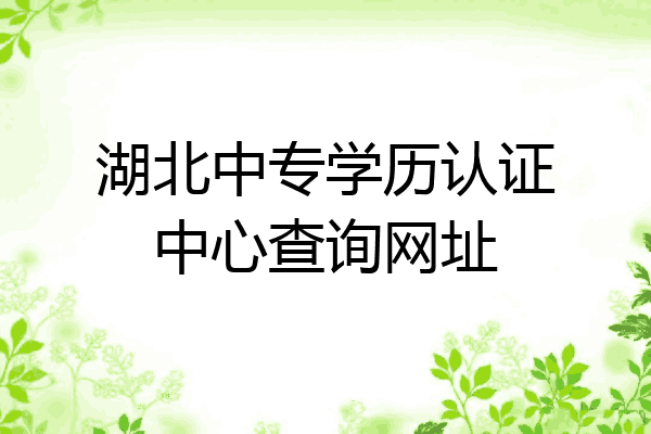 湖北中专学历认证中心查询网址