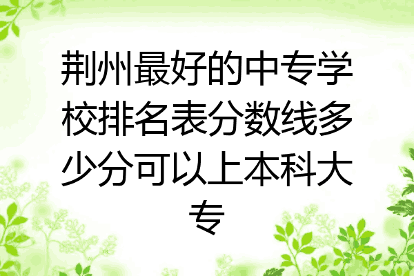 荆州最好的中专学校排名表分数线多少分可以上本科大专