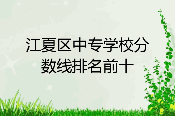 江夏区中专学校分数线排名前十