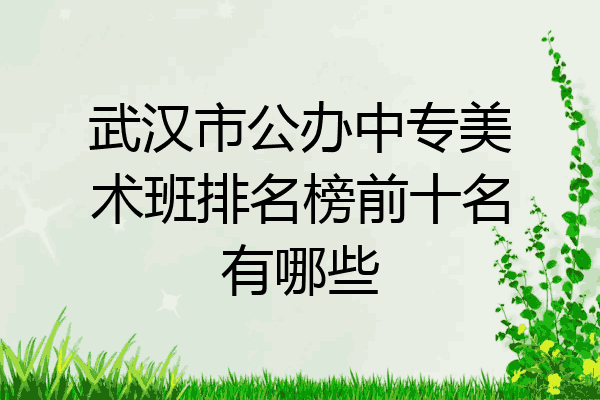 武汉市公办中专美术班排名榜前十名有哪些