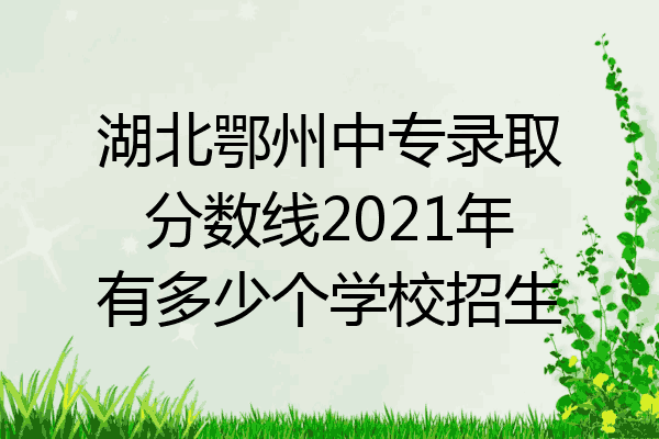 湖北鄂州中专录取分数线2021年有多少个学校招生