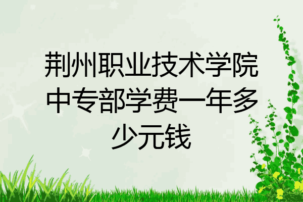 荆州职业技术学院中专部学费一年多少元钱