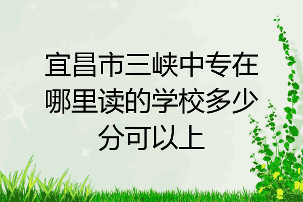 宜昌市三峡中专在哪里读的学校多少分可以上