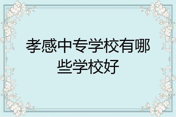 孝感中专学校有哪些学校好