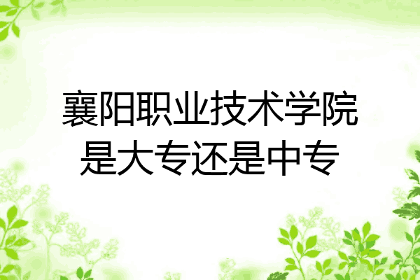 襄阳职业技术学院是大专还是中专