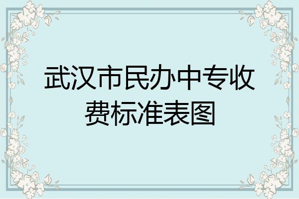 武汉市民办中专收费标准表图