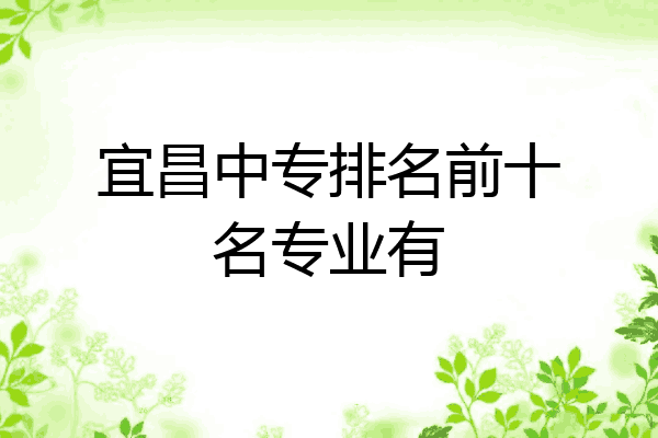 宜昌中专排名前十名专业有