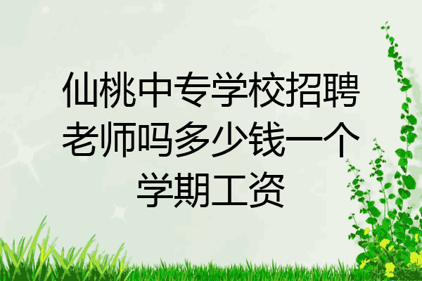 仙桃中专学校招聘老师吗多少钱一个学期工资