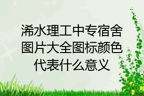 浠水理工中专宿舍图片大全图标颜色代表什么意义