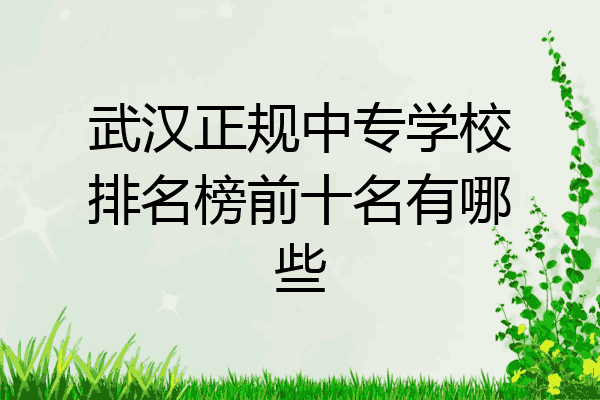 武汉正规中专学校排名榜前十名有哪些