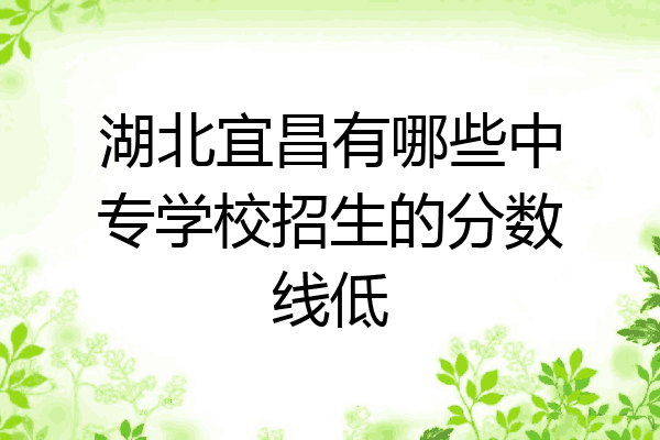 湖北宜昌有哪些中专学校招生的分数线低