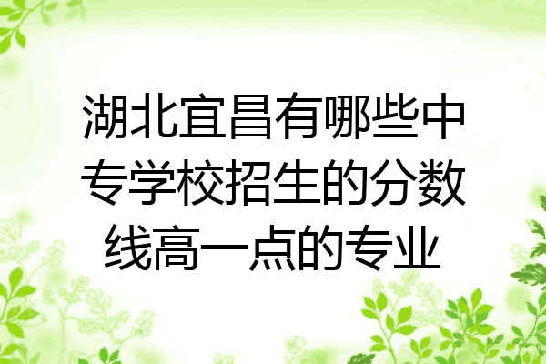 湖北宜昌有哪些中专学校招生的分数线高一点的专业