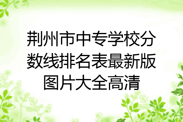 荆州市中专学校分数线排名表最新版图片大全高清