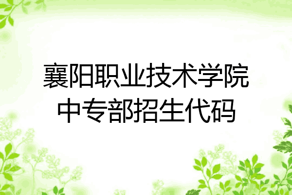 襄阳职业技术学院中专部招生代码