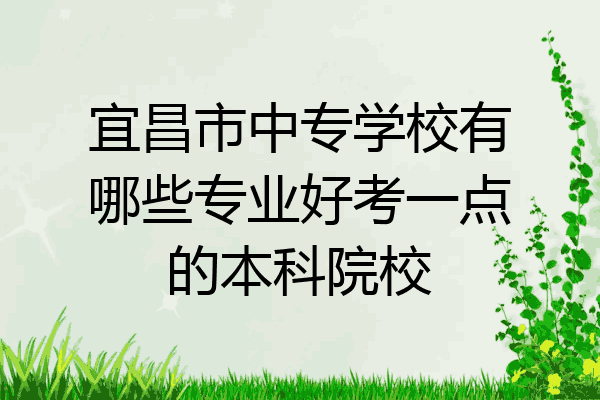 宜昌市中专学校有哪些专业好考一点的本科院校